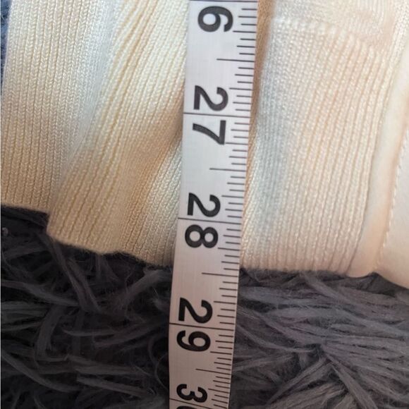 August Silk Wool Silk Cream Open Front Cardigan Sweater Size M NWT - Picture 6 of 6